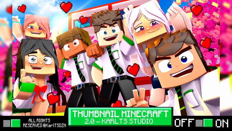 Thumbnail de MINECRAFT feita pela Karl TS